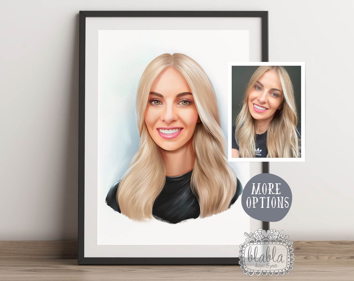Custom Portrait Gift Portrait Form Photo Portrait Custom Artwork Personalised Birthday Gift