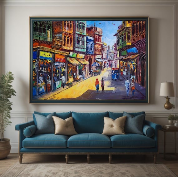 Old Delhi City Wall Art, Indian Art Print