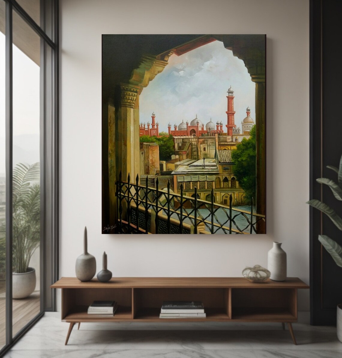 City Oil-Painting-Style Art Print for Home Decor - Image 2