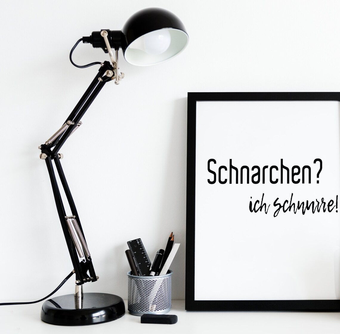 Schnarchen Ich Schnurre German Cat Purr Funny Bedroom Poster - Image 2
