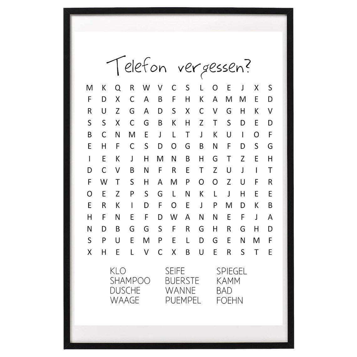 Forgot Your Phone Funny Toilet Puzzle Poster - Image 2