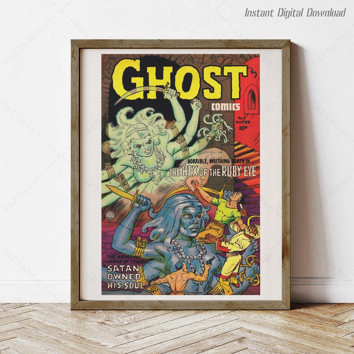Ghost Comics No 5 Cover Winter Horror Comic Hex Of The Ruby Eye Poster