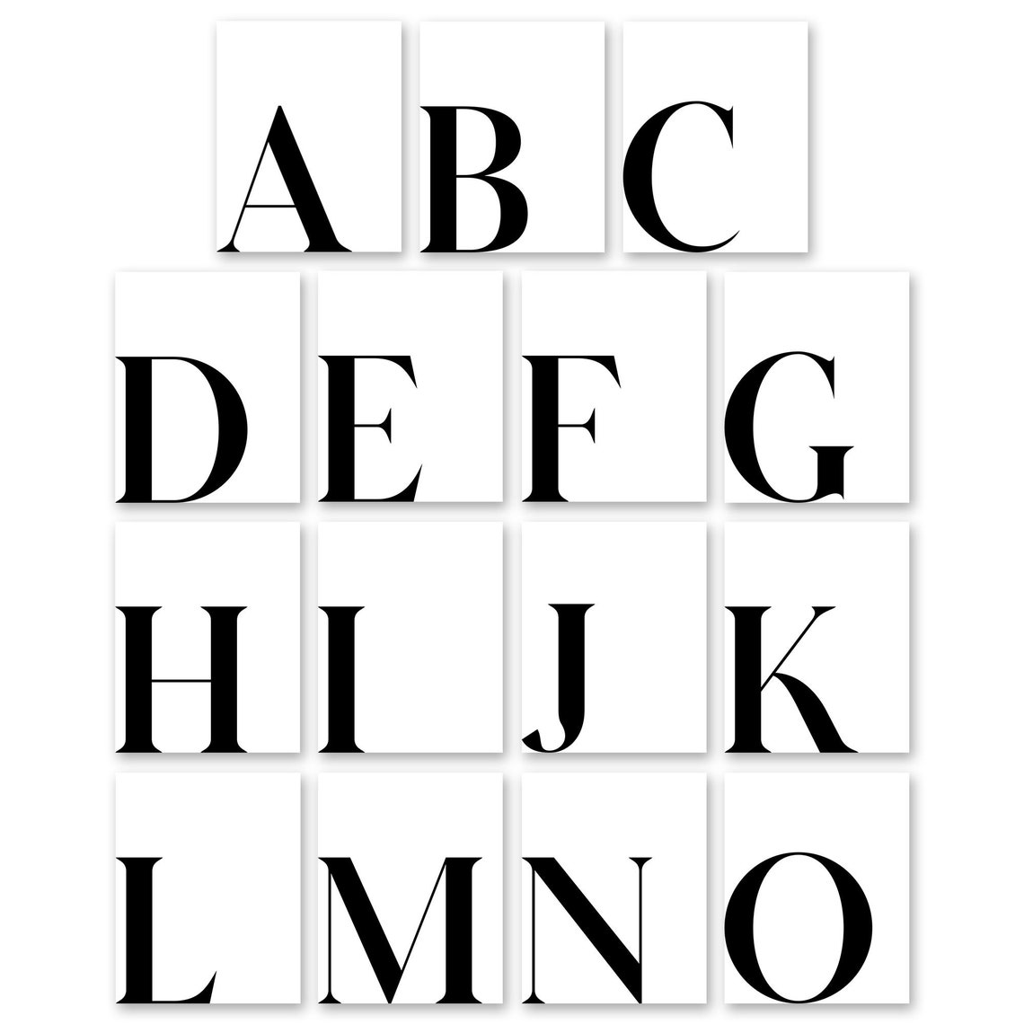 Letter A Monogram Alphabet Initial Serif Nursery Typography Poster - Image 2