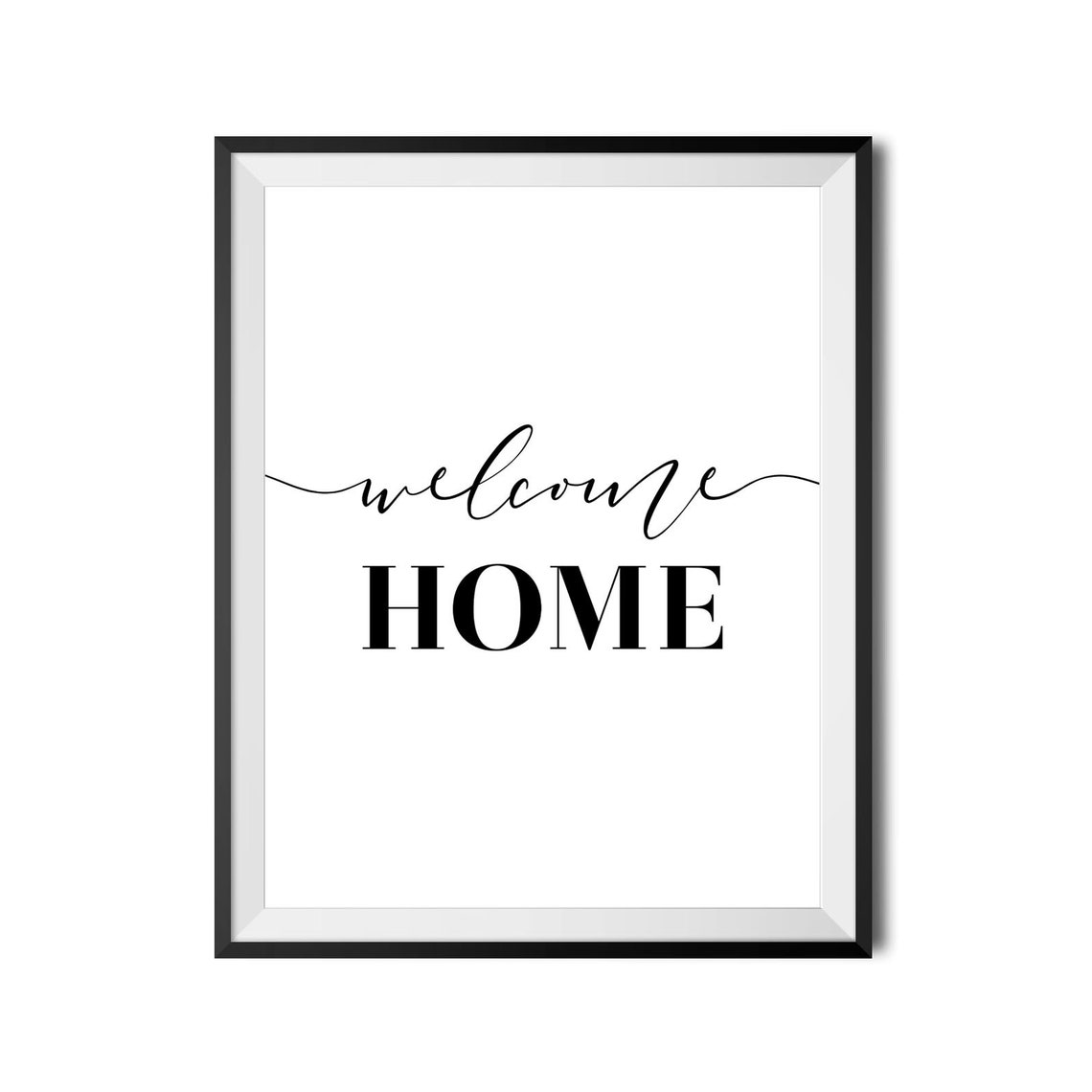 Welcome Home Entryway Script Serif Typography Housewarming Poster - Image 4