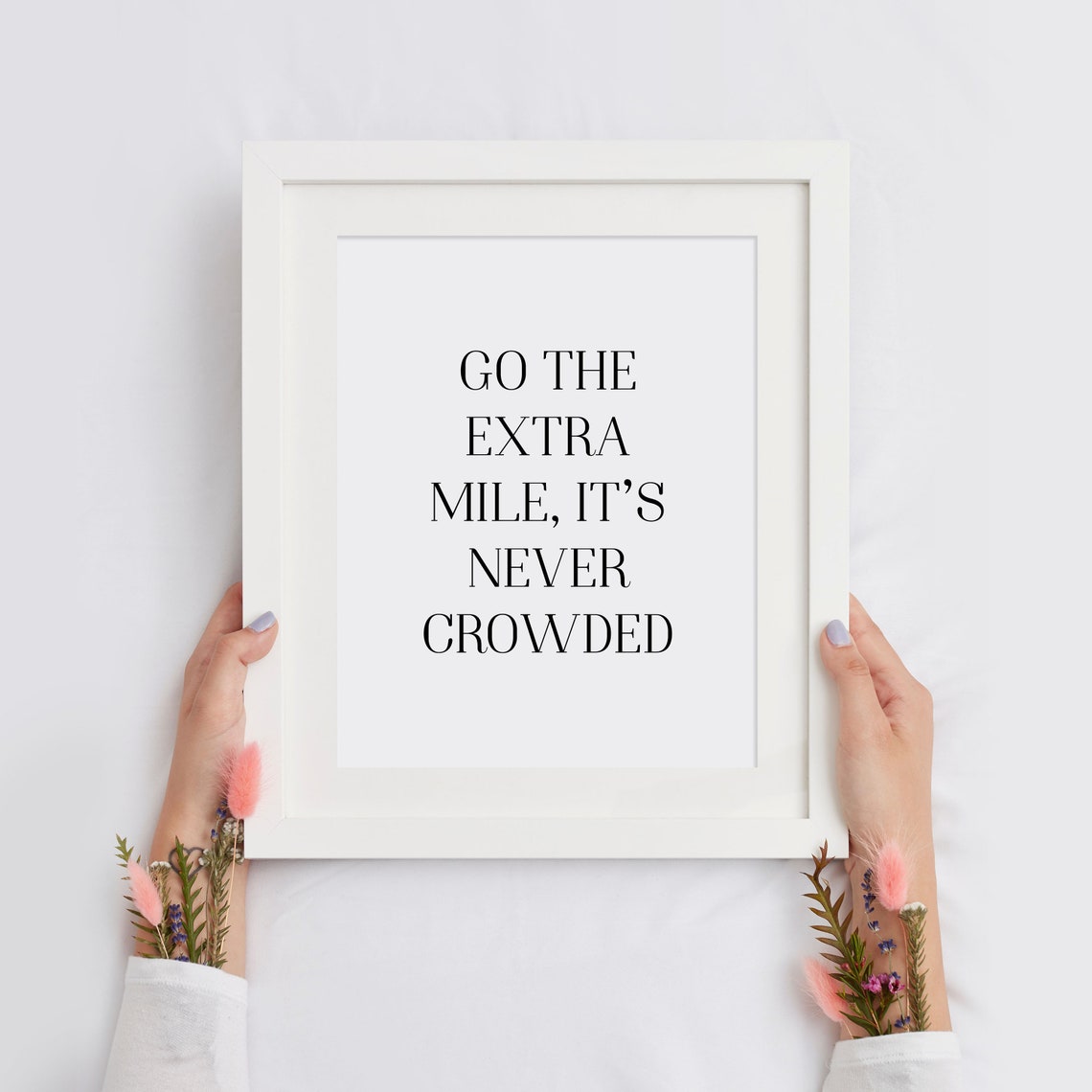 Go The Extra Mile It's Never Crowded Inspirational Office Poster - Image 2