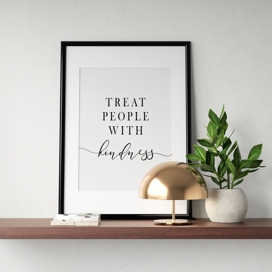 Treat People With Kindness Uplifting Classroom Office Quote Poster - Image 2