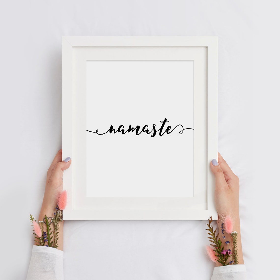 Namaste Script Yoga Meditation Zen Minimalist Calm Decor Poster - Image 3