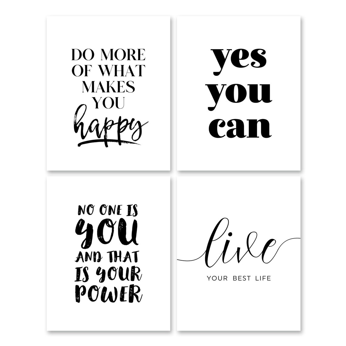 Inspirational 16 Prints Bundle Motivational Quotes Home Decor Poster - Image 2