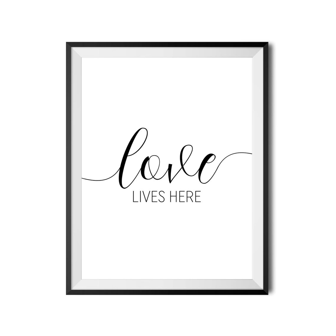 Love Lives Here Script Warm New Welcome Home Entryway Wall Art - Image 4