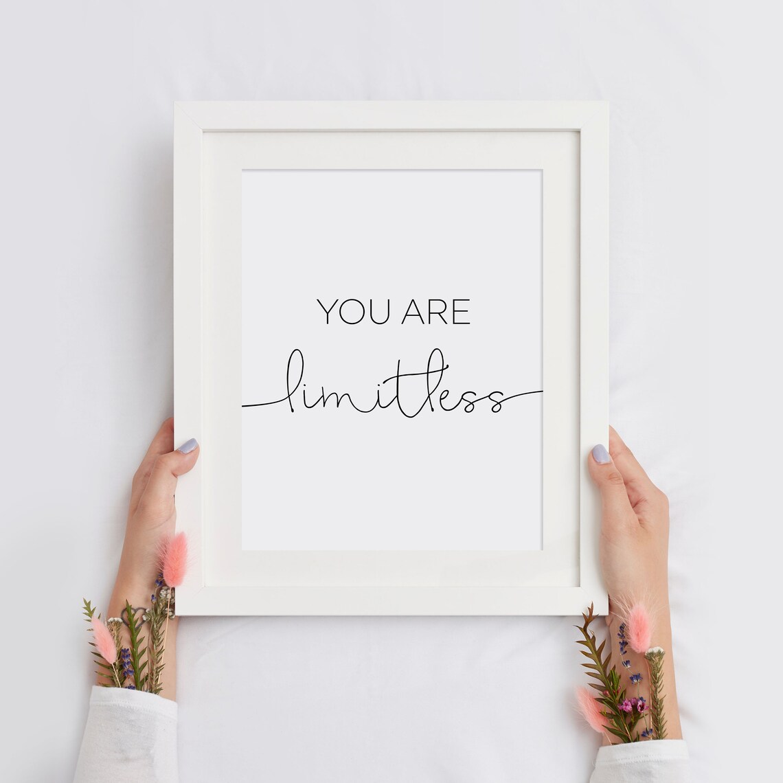 You Are Limitless Daily Mixed Font Inspirational Quote Wall Art - Image 2
