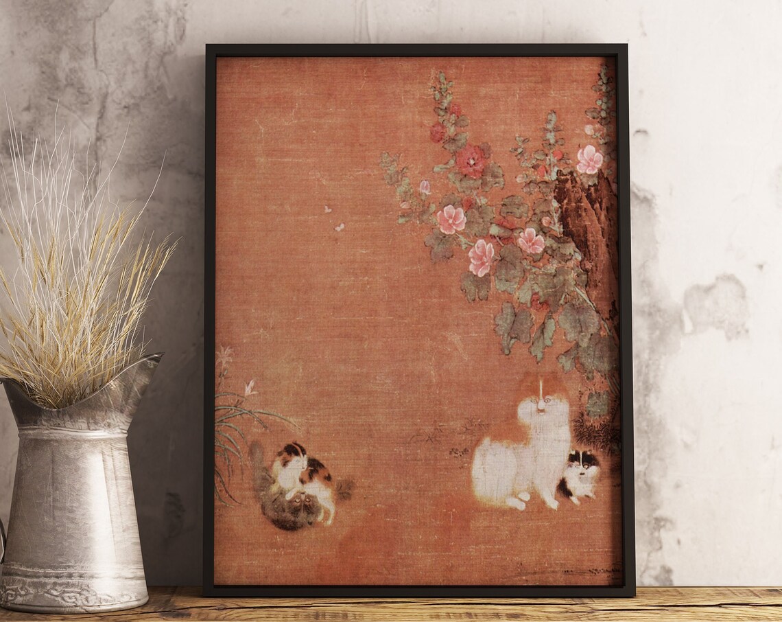 Japanese Cat Poster, Oriental Animal Art Print - Image 3