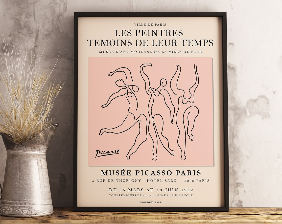 Picasso Exhibition Poster, Vintage Minimalist Art Print - Image 3