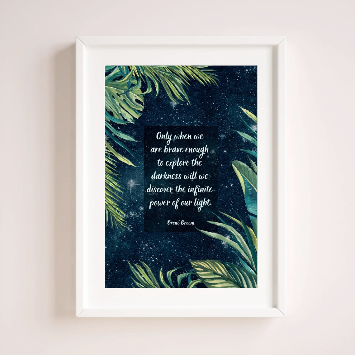 Brene Brown Infinite Power Of Our Light Night Jungle Starry Poster - Image 3