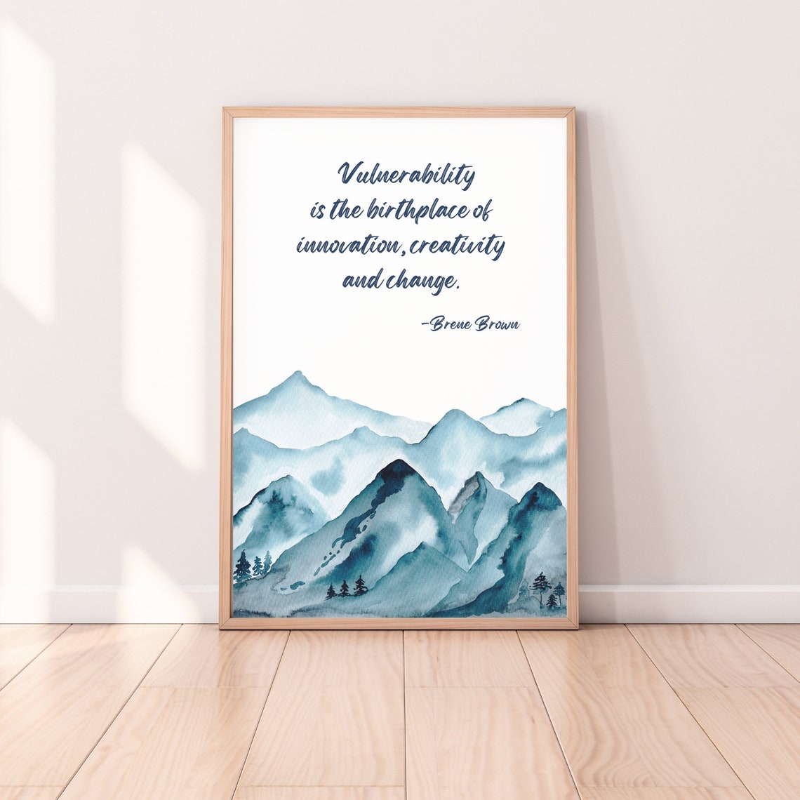 Brene Brown Vulnerability Birthplace Of Creativity Mountain Poster - Image 6