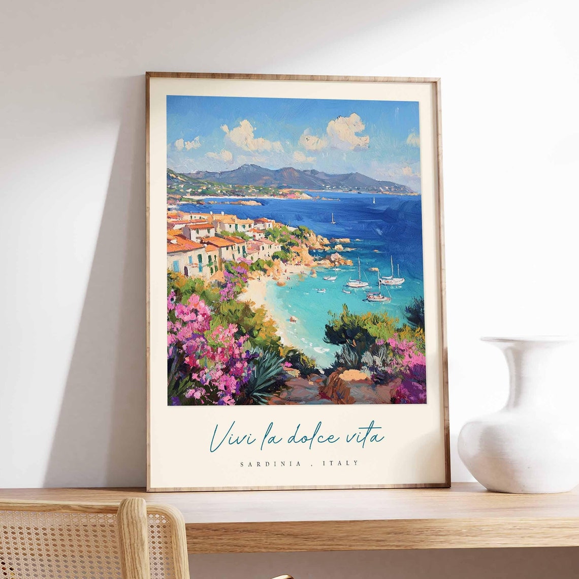 Sardinia Poster Italian Travel Print Sardinia Travel Art Sardinia Wall Art Italy Art Italy Travel Decor Italian Travel Gift