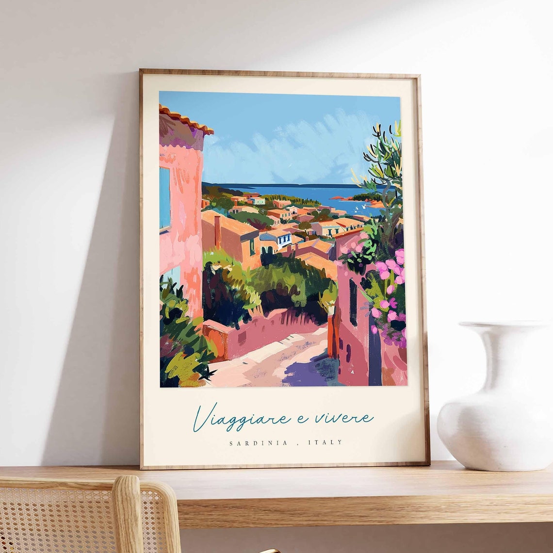 Sardinia Poster Italian Travel Print Sardinia Travel Art Sardinia Wall Art Italy Art Italy Travel Decor Italian Travel Gift