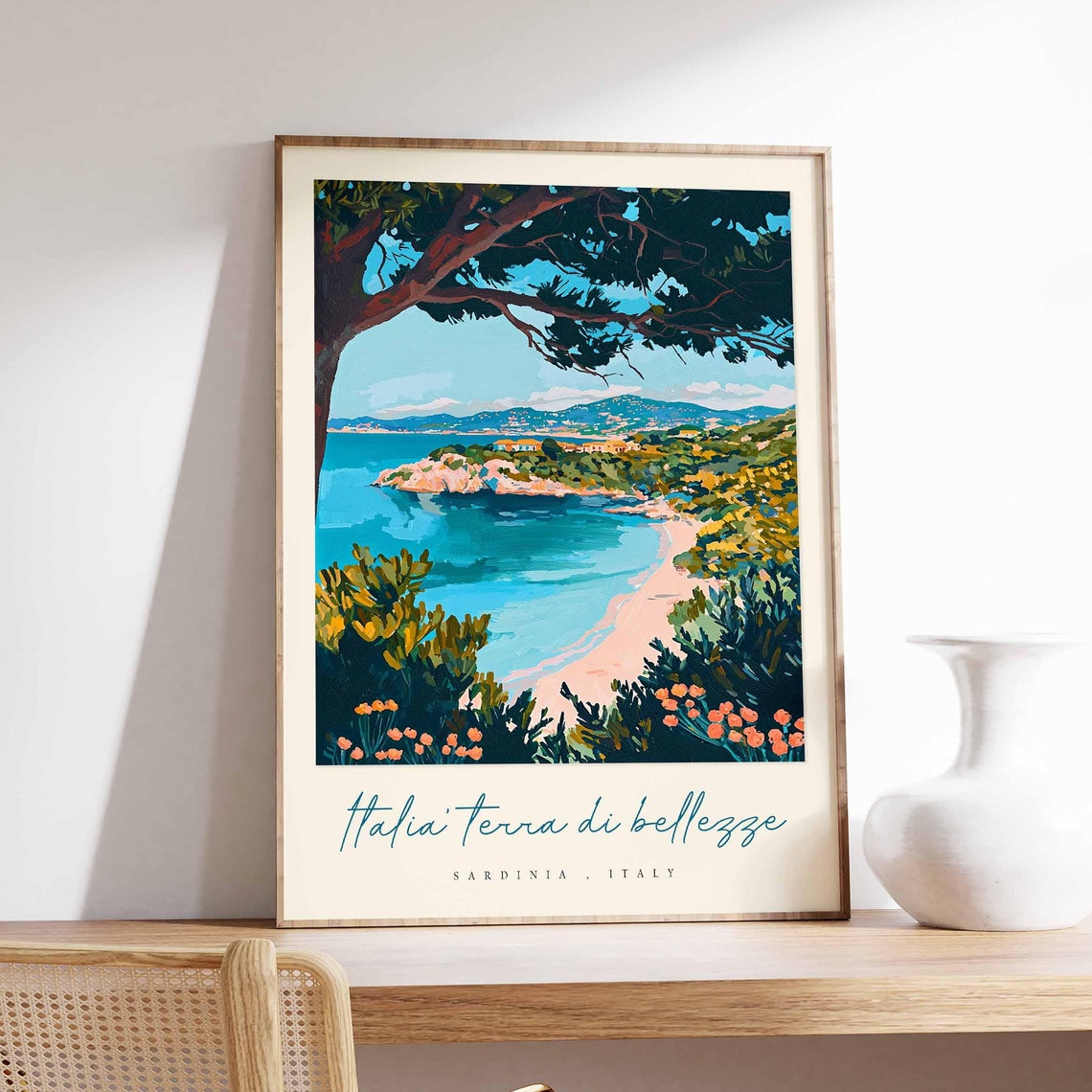 Sardinia Poster Italian Travel Print Sardinia Travel Art Sardinia Wall Art Italy Art Italy Travel Decor Italian Travel Gift