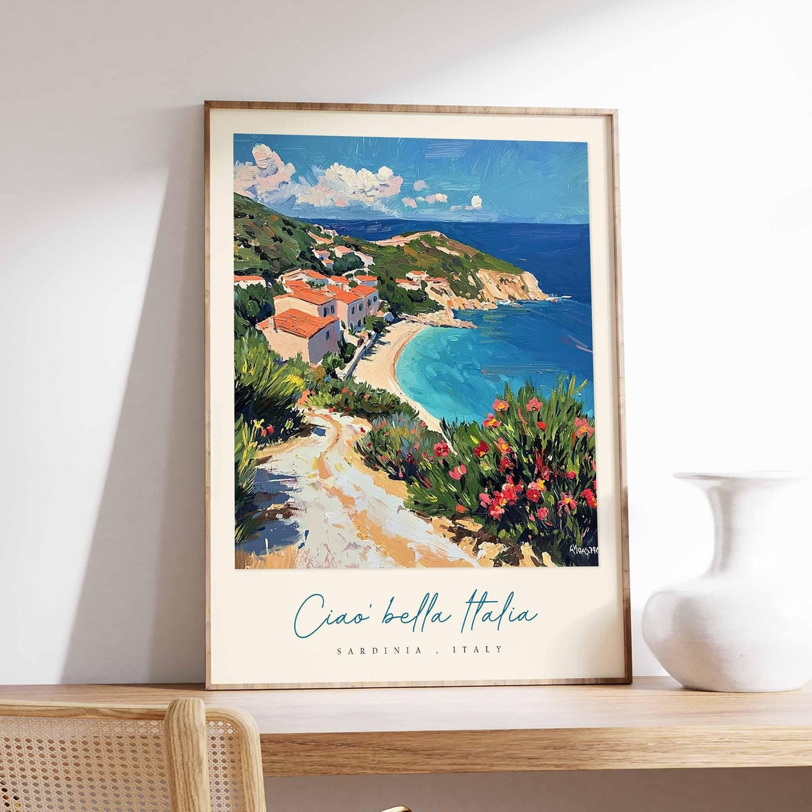 Sardinia Poster Italian Travel Print Sardinia Travel Art Sardinia Wall Art Italy Art Italy Travel Decor Italian Travel Gift