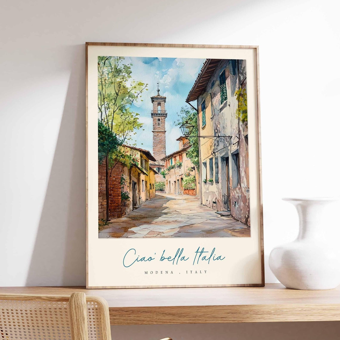 Modena Poster Italian Travel Print Modena Travel Art Modena Wall Art Italy Art Italy Travel Decor Italian Travel Gift