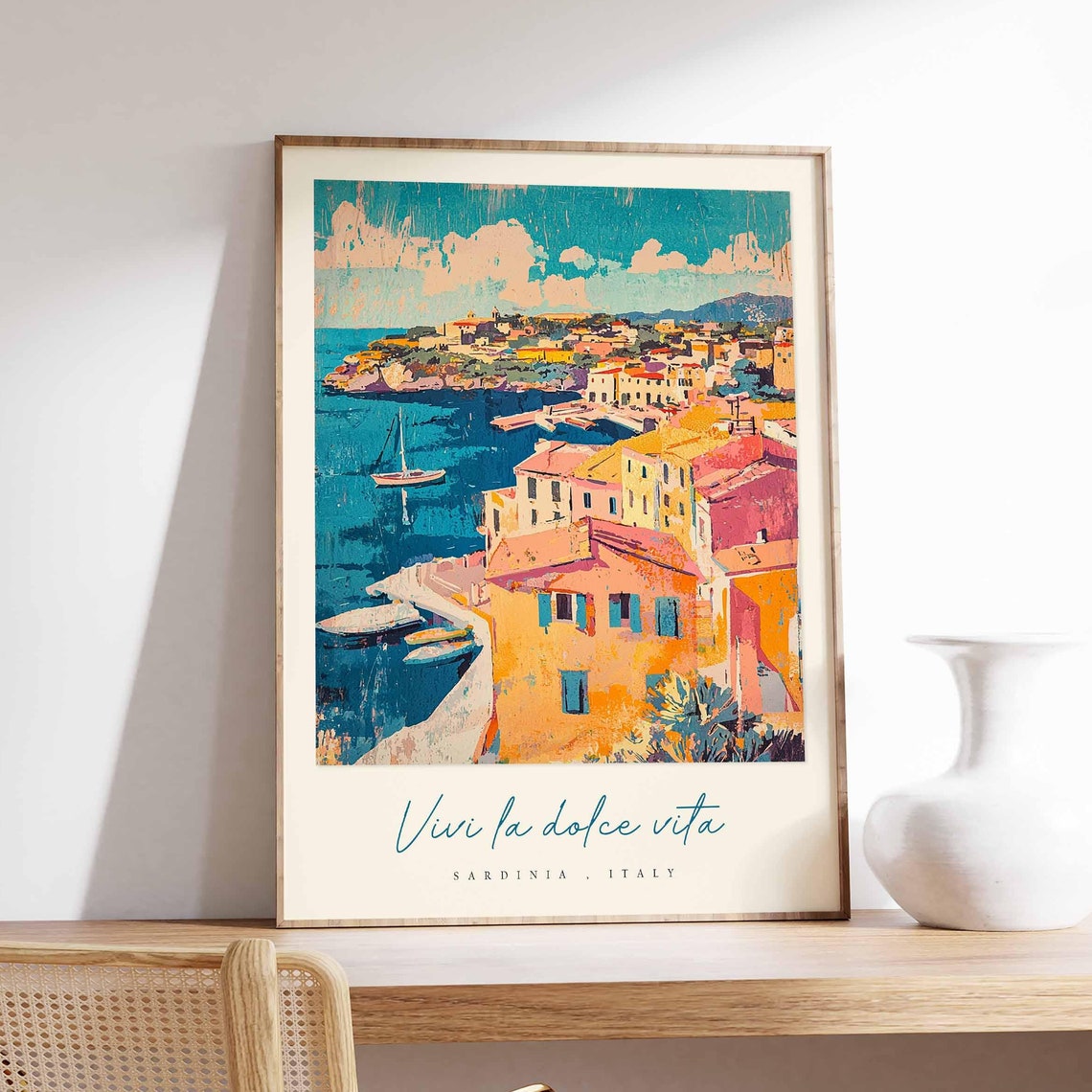 Sardinia Poster Italian Travel Print Sardinia Travel Art Sardinia Wall Art Italy Art Italy Travel Decor Italian Travel Gift