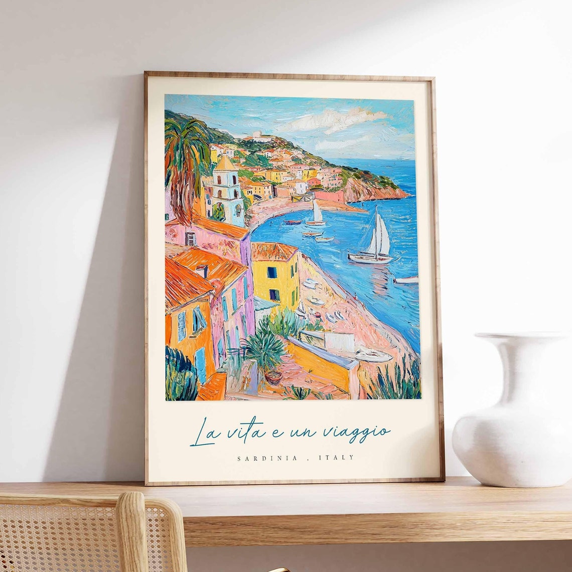 Sardinia Poster Italian Travel Print Sardinia Travel Art Sardinia Wall Art Italy Art Italy Travel Decor Italian Travel Gift