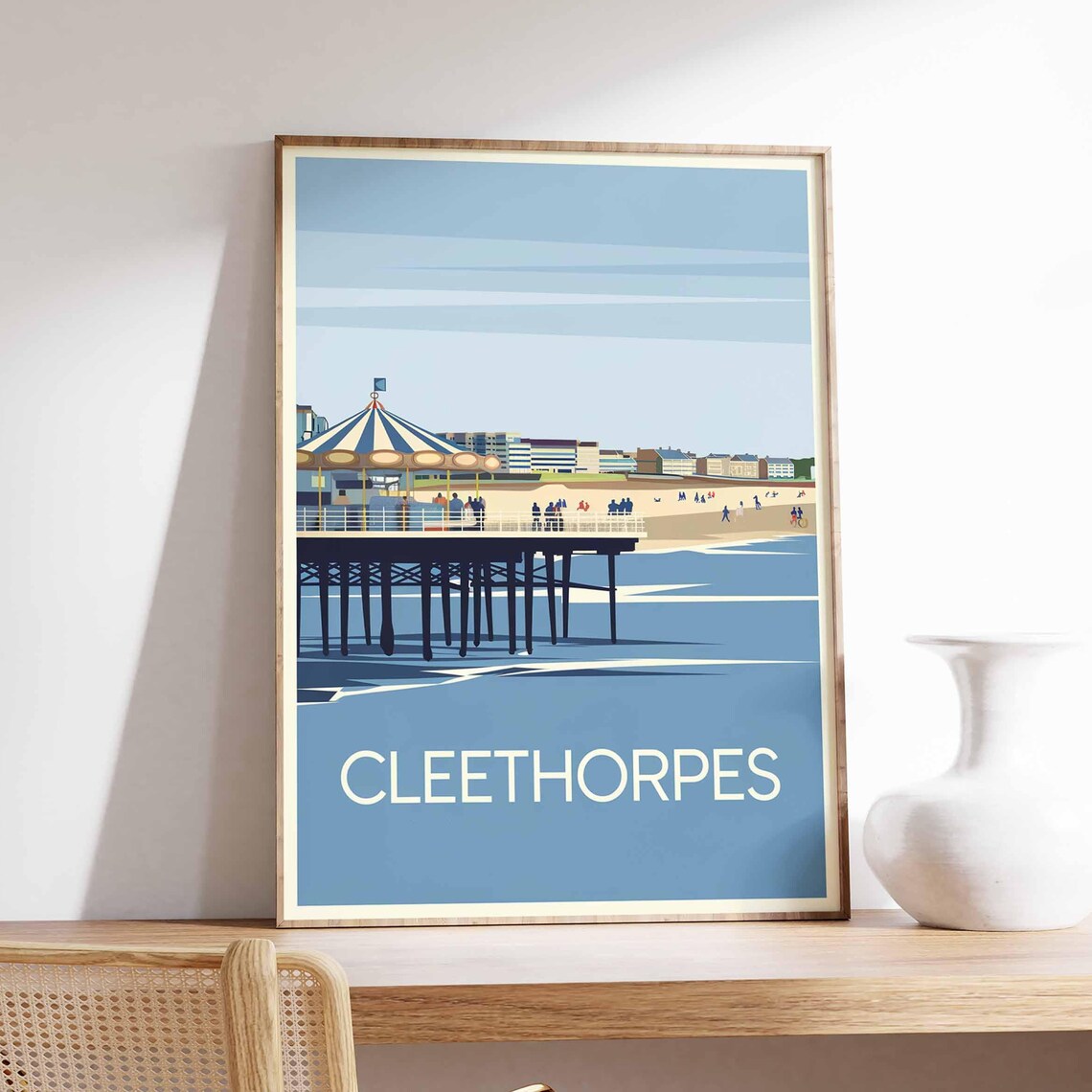 Cleethorpes Coastal Travel Poster, Lincolnshire Travel Poster