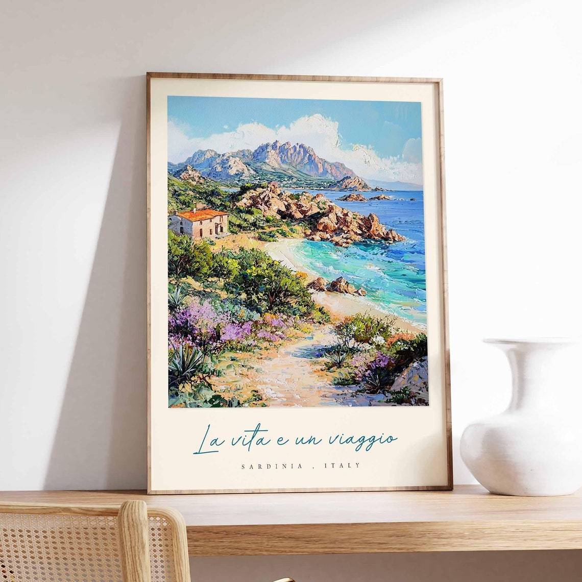 Sardinia Poster Italian Travel Print Sardinia Travel Art Sardinia Wall Art Italy Art Italy Travel Decor Italian Travel Gift