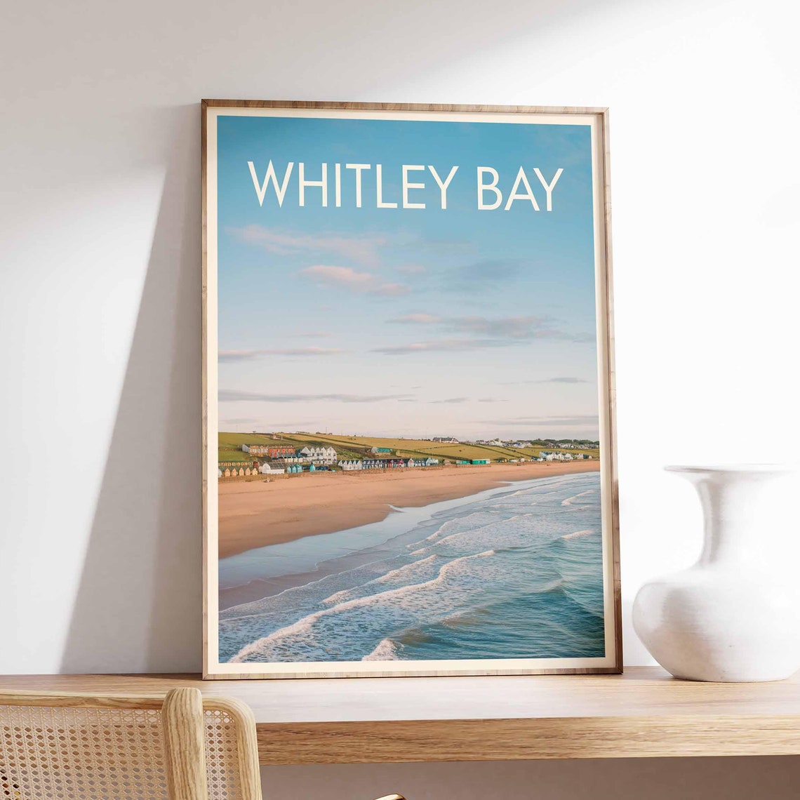 Whitley Bay North Tyneside Seaside Beach Coastline Photo Poster