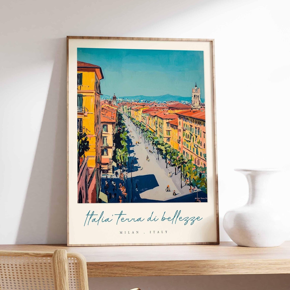 Milan Poster Italian Travel Print Milan Travel Art Milan Wall Art Italy Art Italy Travel Decor Italian Travel Gift