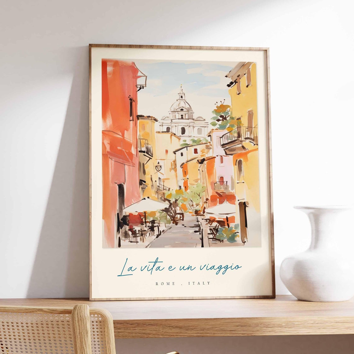 Rome Poster Italian Travel Print Rome Travel Art Rome Wall Art Italy Art Italy Travel Decor Italian Travel Gift