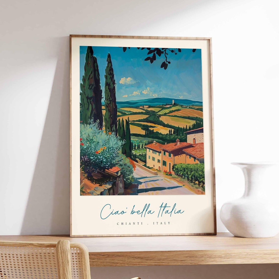 Chianti Poster Chianti Travel Print Chianti Travel Art Chianti Wall Art Italy Art Italy Travel Decor Italian Travel Gift