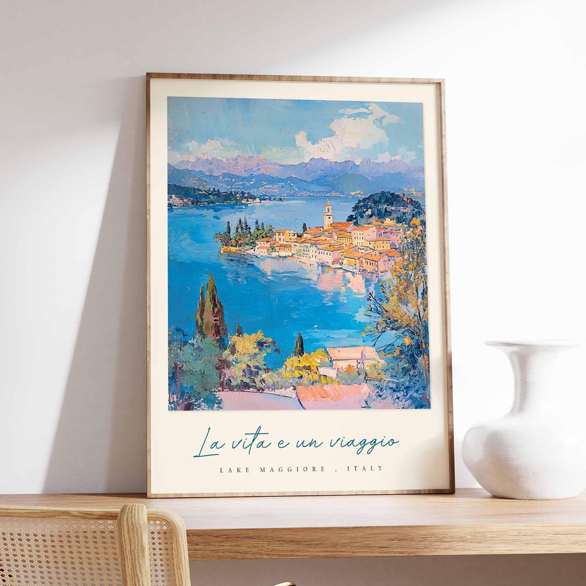 Lake Maggiore Poster Italian Travel Print Lake Maggiore Travel Art Lake Maggiore Wall Art Italy Art Italy Travel Decor Travel Gift