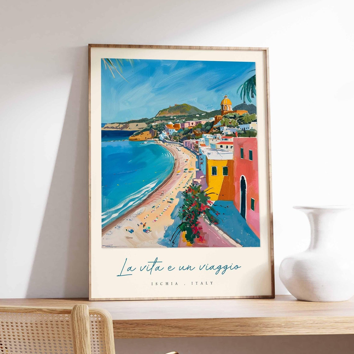 Ischia Poster Italian Travel Print Ischia Travel Art Ischia Wall Art Italy Art Italy Travel Decor Italian Travel Gift