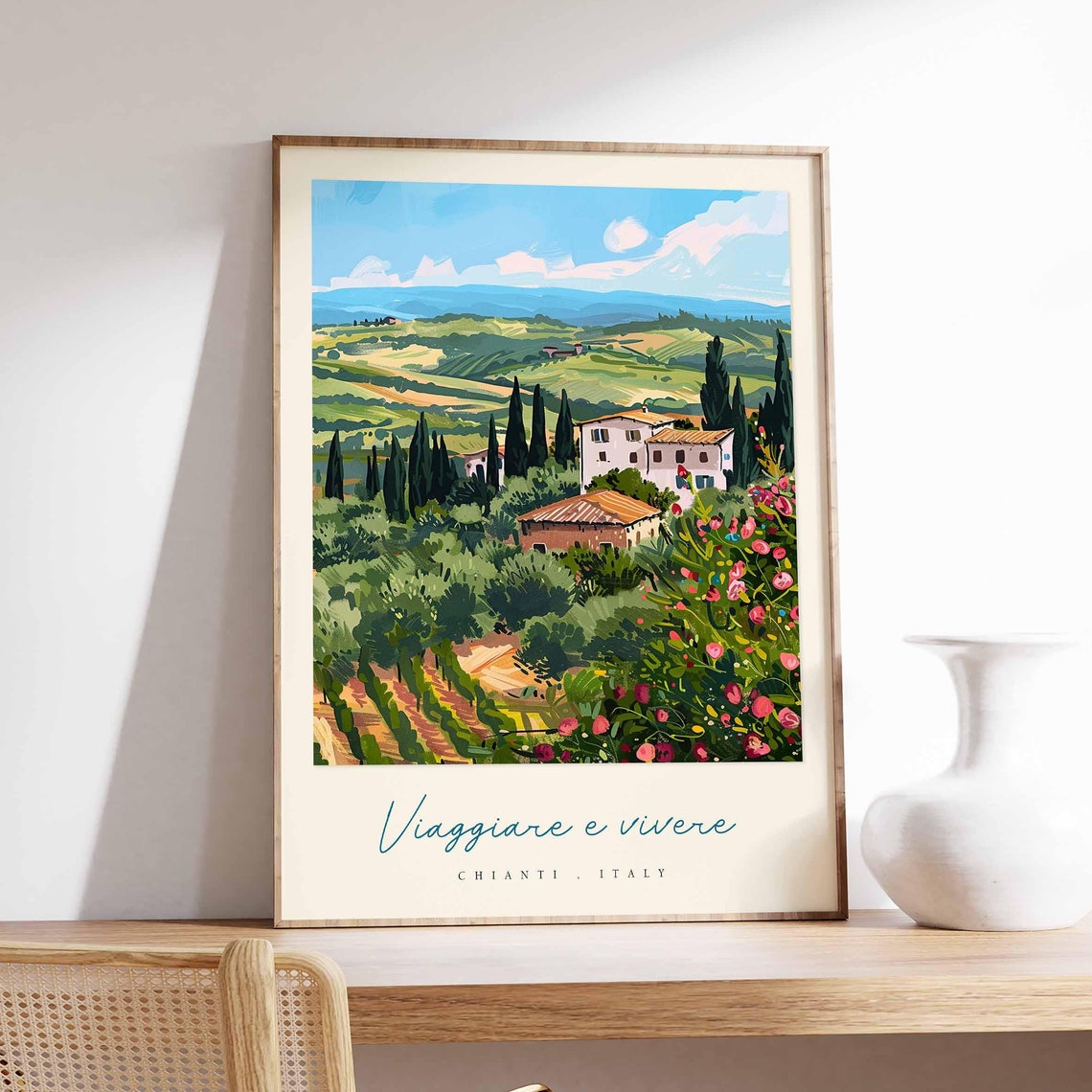 Chianti Poster Chianti Travel Print Chianti Travel Art Chianti Wall Art Italy Art Italy Travel Decor Italian Travel Gift