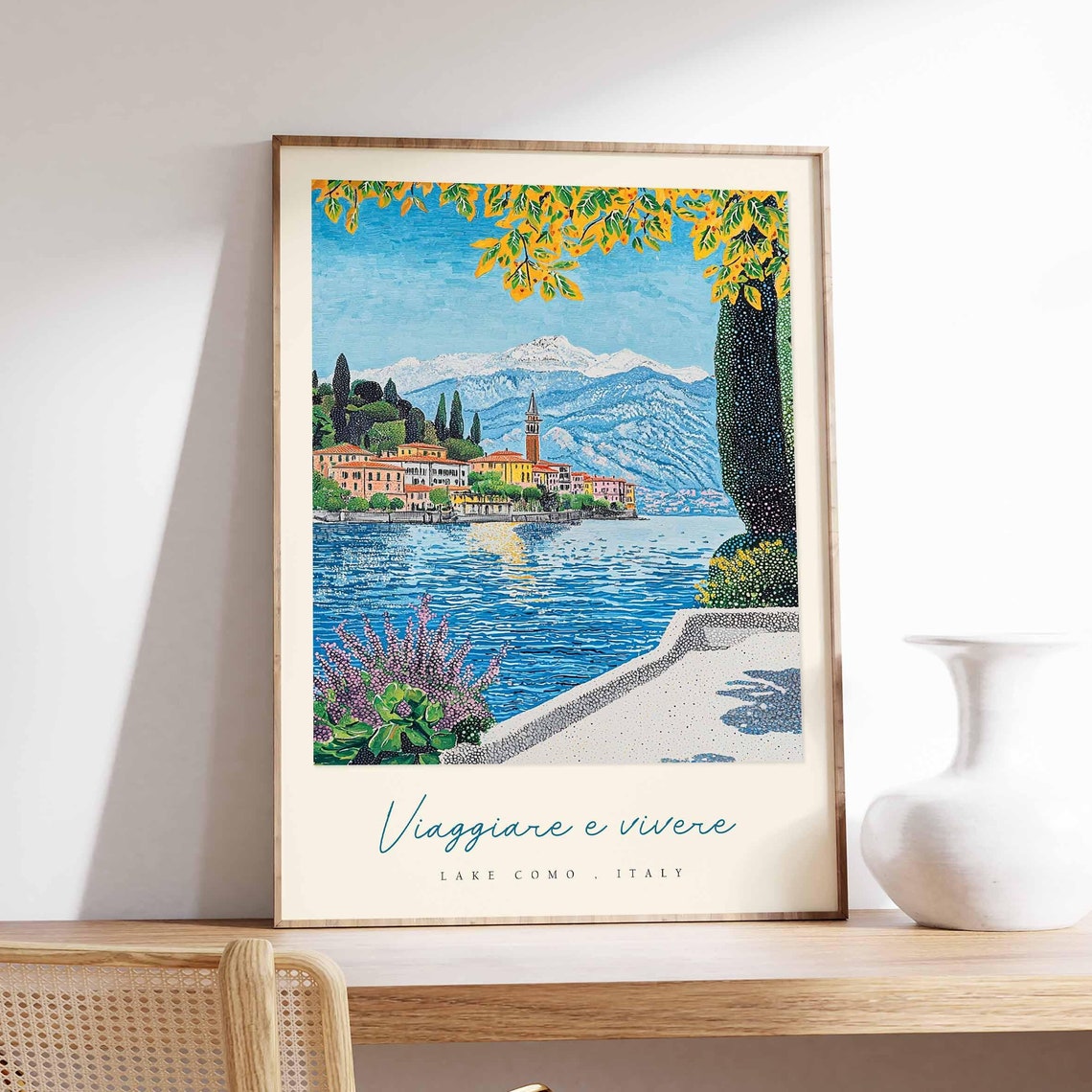 Lake Como Poster Italian Travel Print Lake Como Travel Art Lake Como Wall Art Italy Art Italy Travel Decor Italian Travel Gift