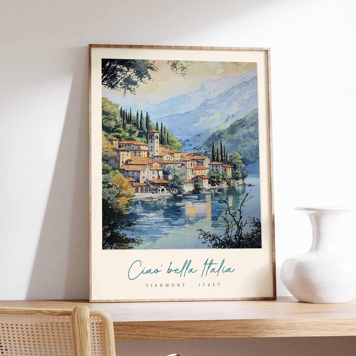 Piedmont Poster Italian Travel Print Piedmont Travel Art Piedmont Wall Art Italy Art Italy Travel Decor Italian Travel Gift