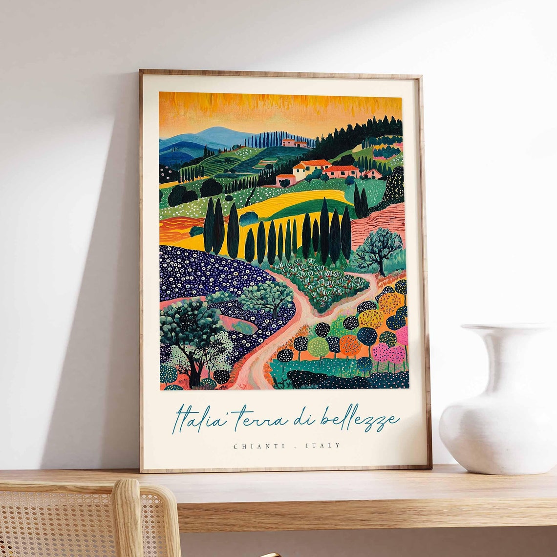Chianti Poster Chianti Travel Print Chianti Travel Art Chianti Wall Art Italy Art Italy Travel Decor Italian Travel Gift