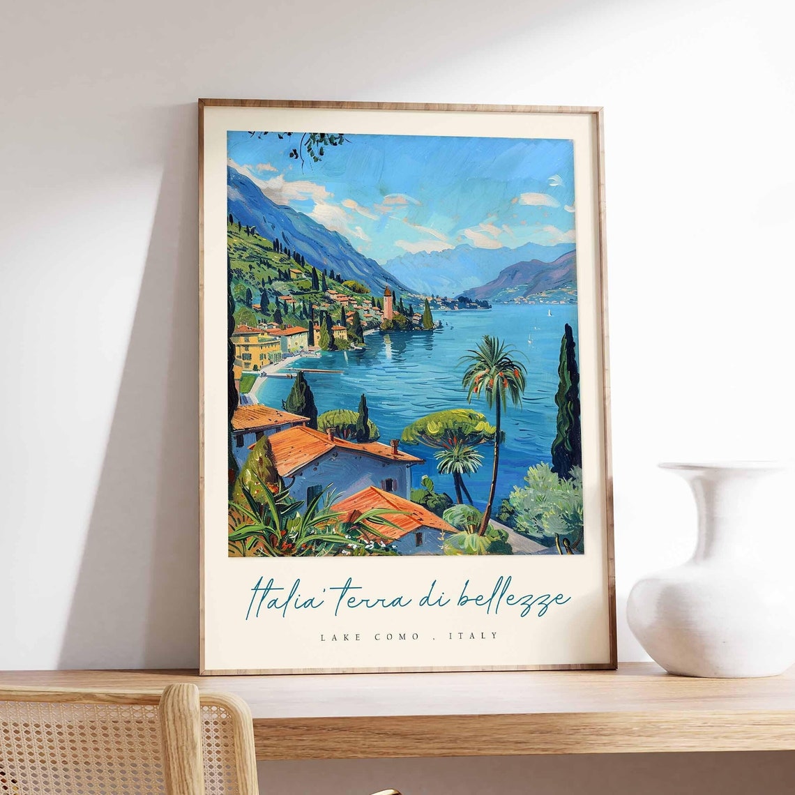 Lake Como Poster Italian Travel Print Lake Como Travel Art Lake Como Wall Art Italy Art Italy Travel Decor Italian Travel Gift