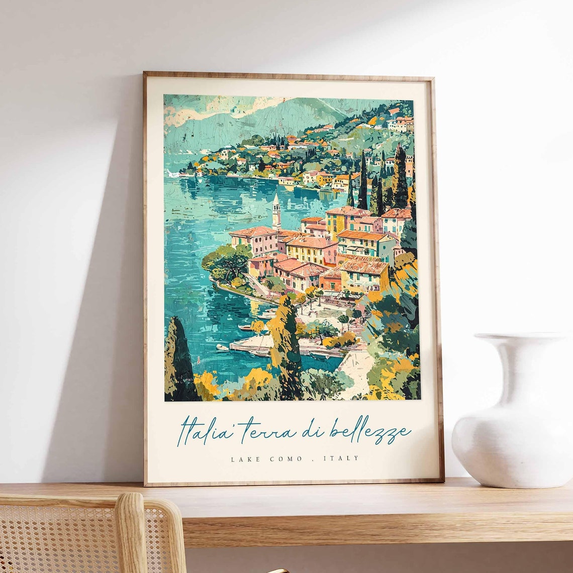 Lake Como Poster Italian Travel Print Lake Como Travel Art Lake Como Wall Art Italy Art Italy Travel Decor Italian Travel Gift