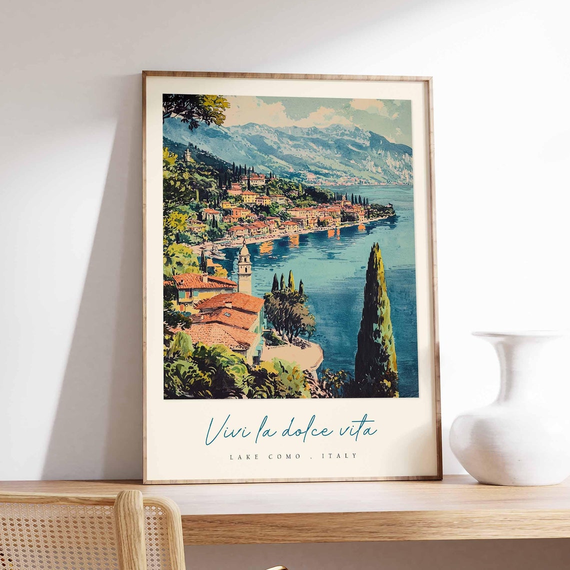 Lake Como Poster Italian Travel Print Lake Como Travel Art Lake Como Wall Art Italy Art Italy Travel Decor Italian Travel Gift