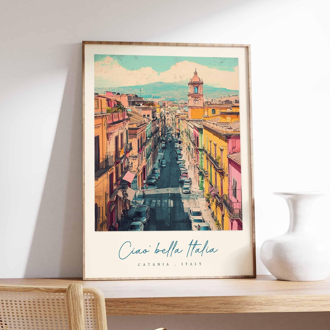 Catania Poster Catania Travel Print Catania Travel Art Catania Wall Art Italy Art Italy Travel Decor Italian Travel Gift