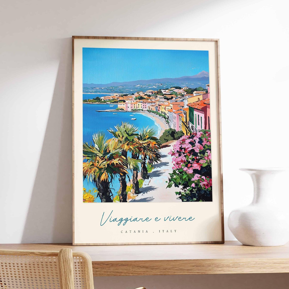 Catania Poster Catania Travel Print Catania Travel Art Catania Wall Art Italy Art Italy Travel Decor Italian Travel Gift
