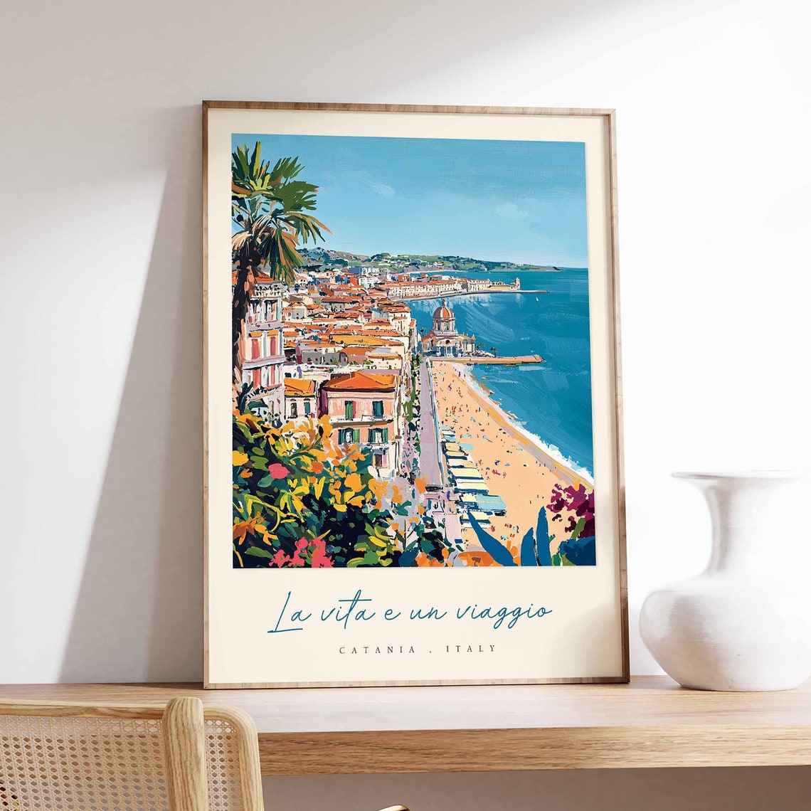 Catania Poster Catania Travel Print Catania Travel Art Catania Wall Art Italy Art Italy Travel Decor Italian Travel Gift