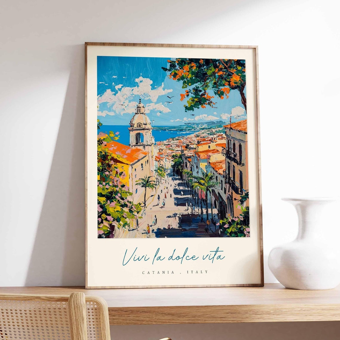 Catania Poster Catania Travel Print Catania Travel Art Catania Wall Art Italy Art Italy Travel Decor Italian Travel Gift
