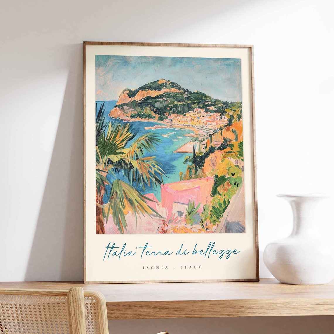 Ischia Poster Italian Travel Print Ischia Travel Art Ischia Wall Art Italy Art Italy Travel Decor Italian Travel Gift