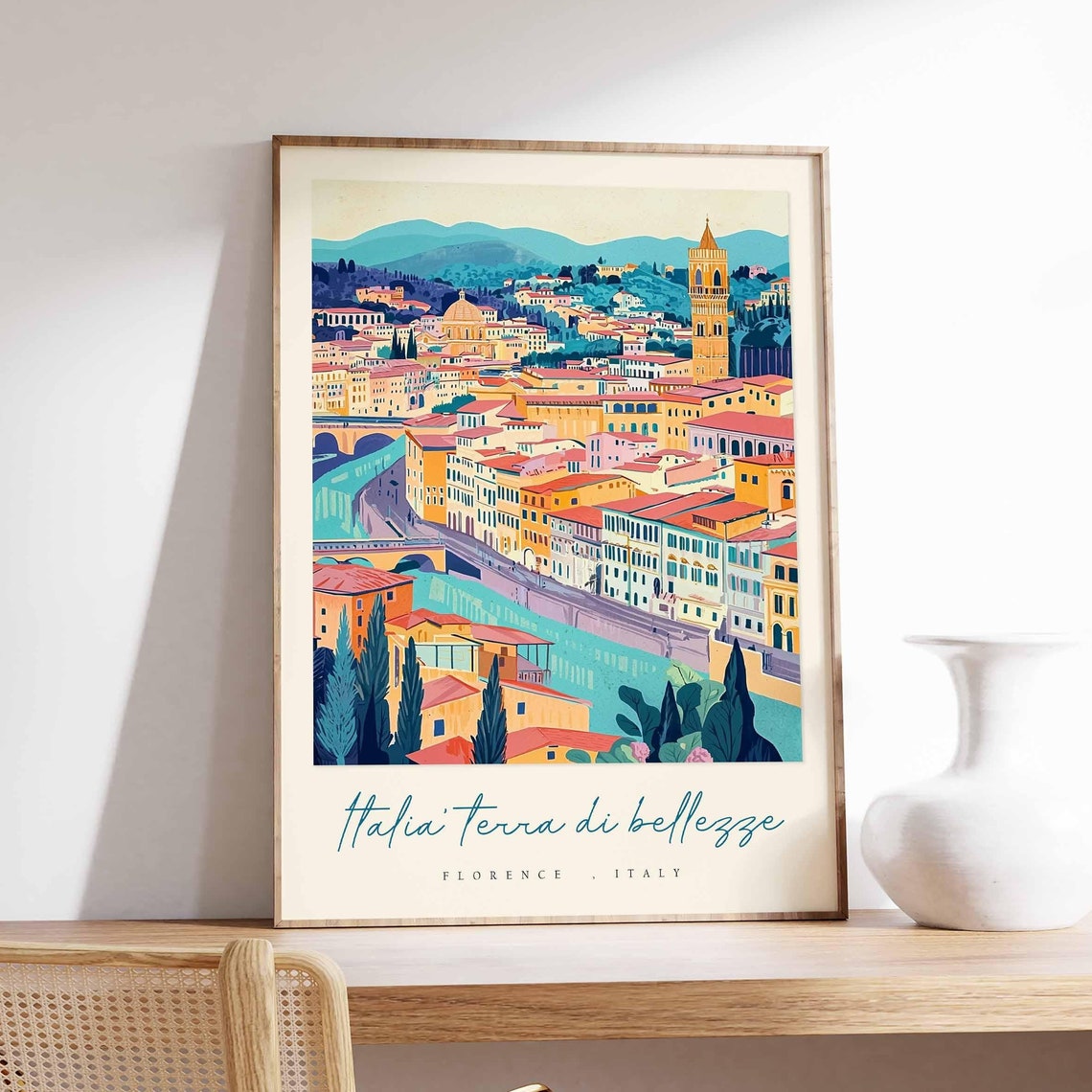 Florence Poster Italian Travel Print Florence Travel Art Florence Wall Art Italy Art Italy Travel Decor Italian Travel Gift