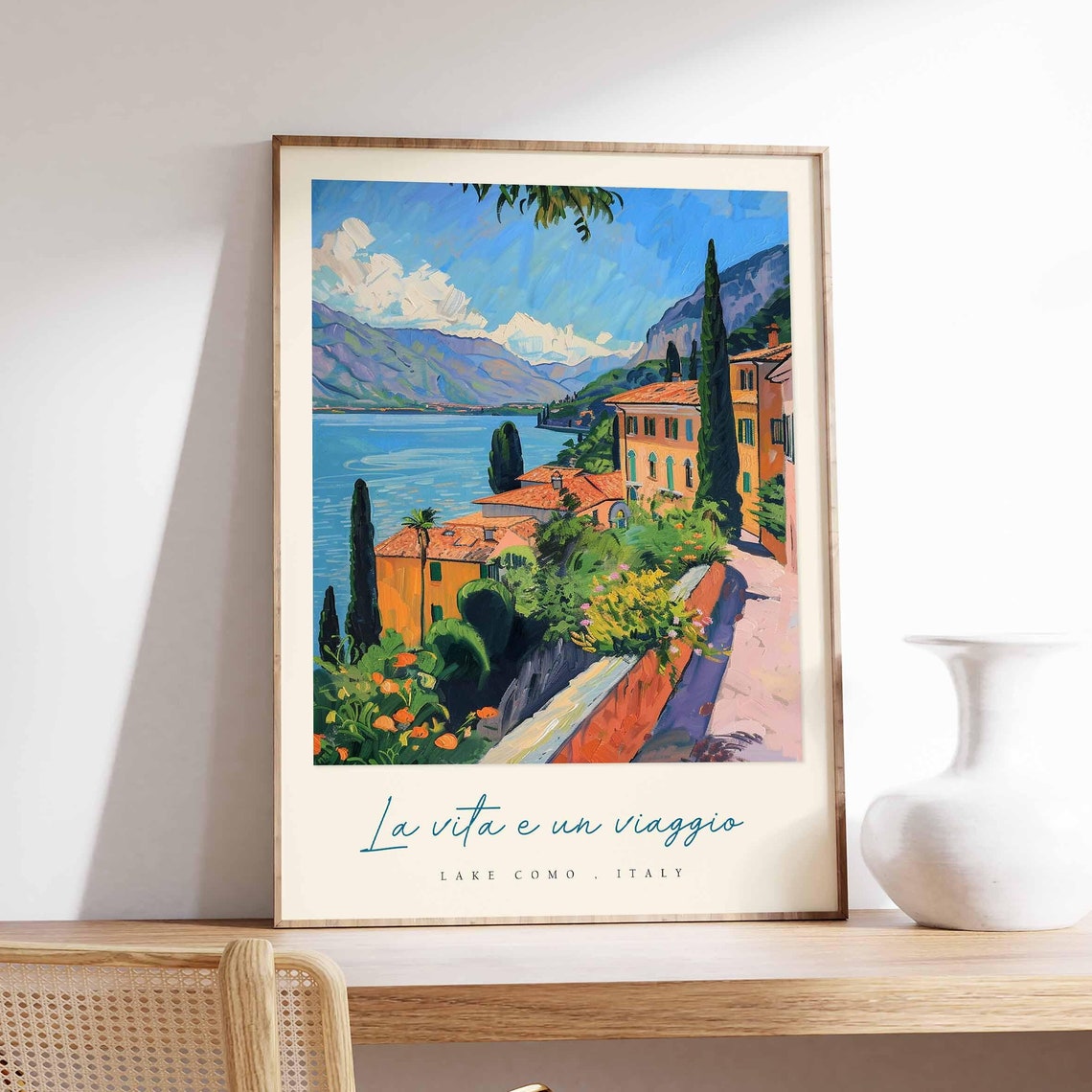 Lake Como Poster Italian Travel Print Lake Como Travel Art Lake Como Wall Art Italy Art Italy Travel Decor Italian Travel Gift