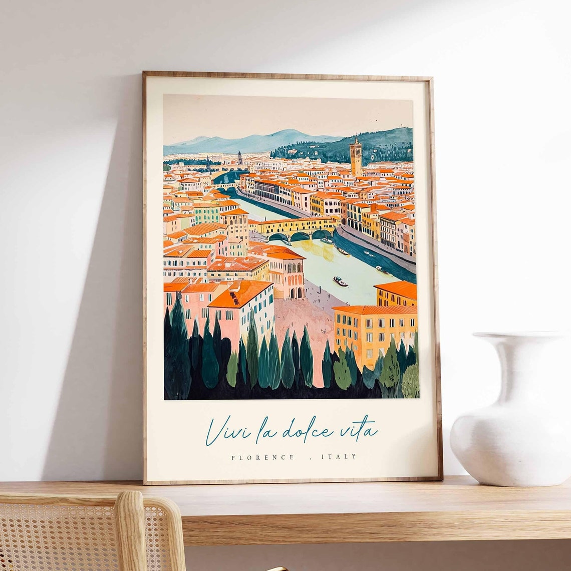 Florence Poster Italian Travel Print Florence Travel Art Florence Wall Art Italy Art Italy Travel Decor Italian Travel Gift