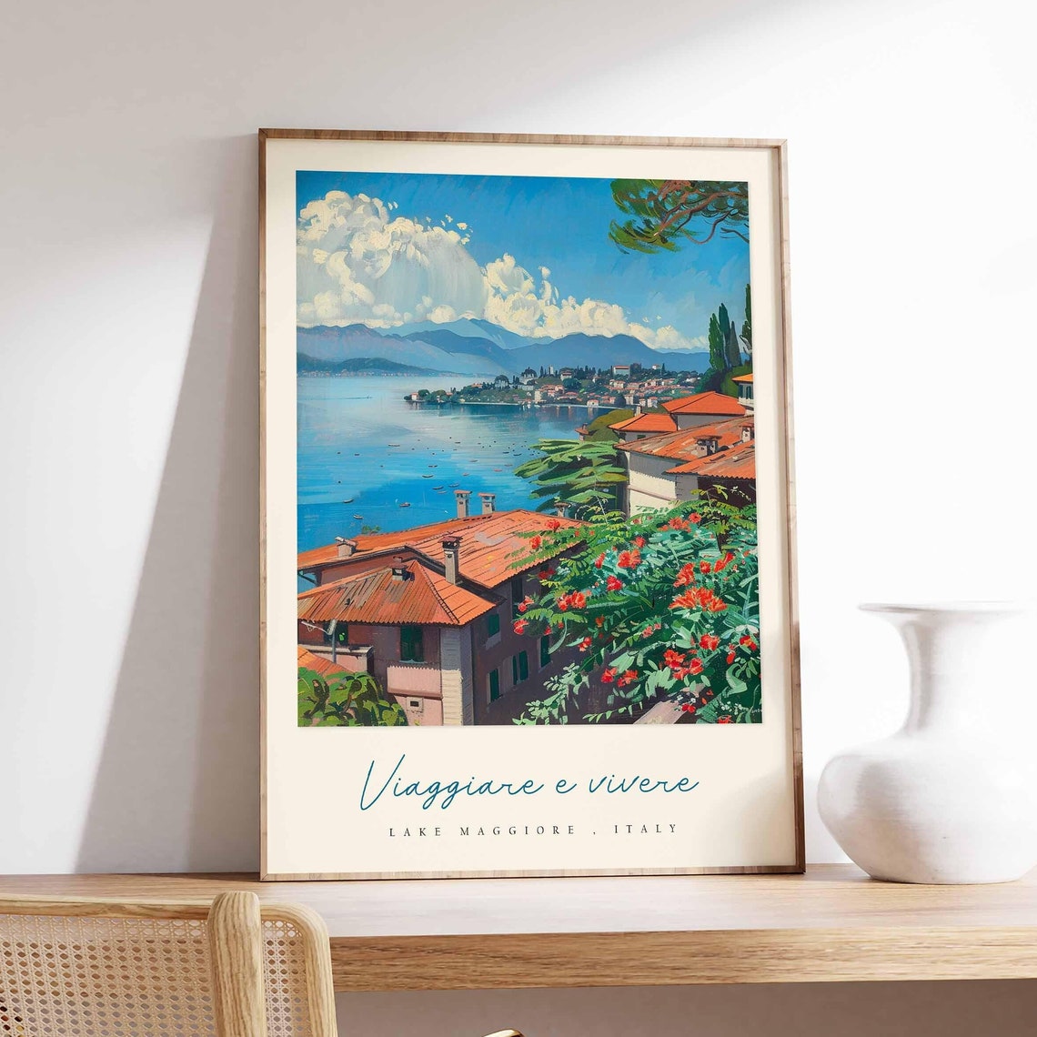 Lake Maggiore Poster Italian Travel Print Lake Maggiore Travel Art Lake Maggiore Wall Art Italy Art Italy Travel Decor Travel Gift