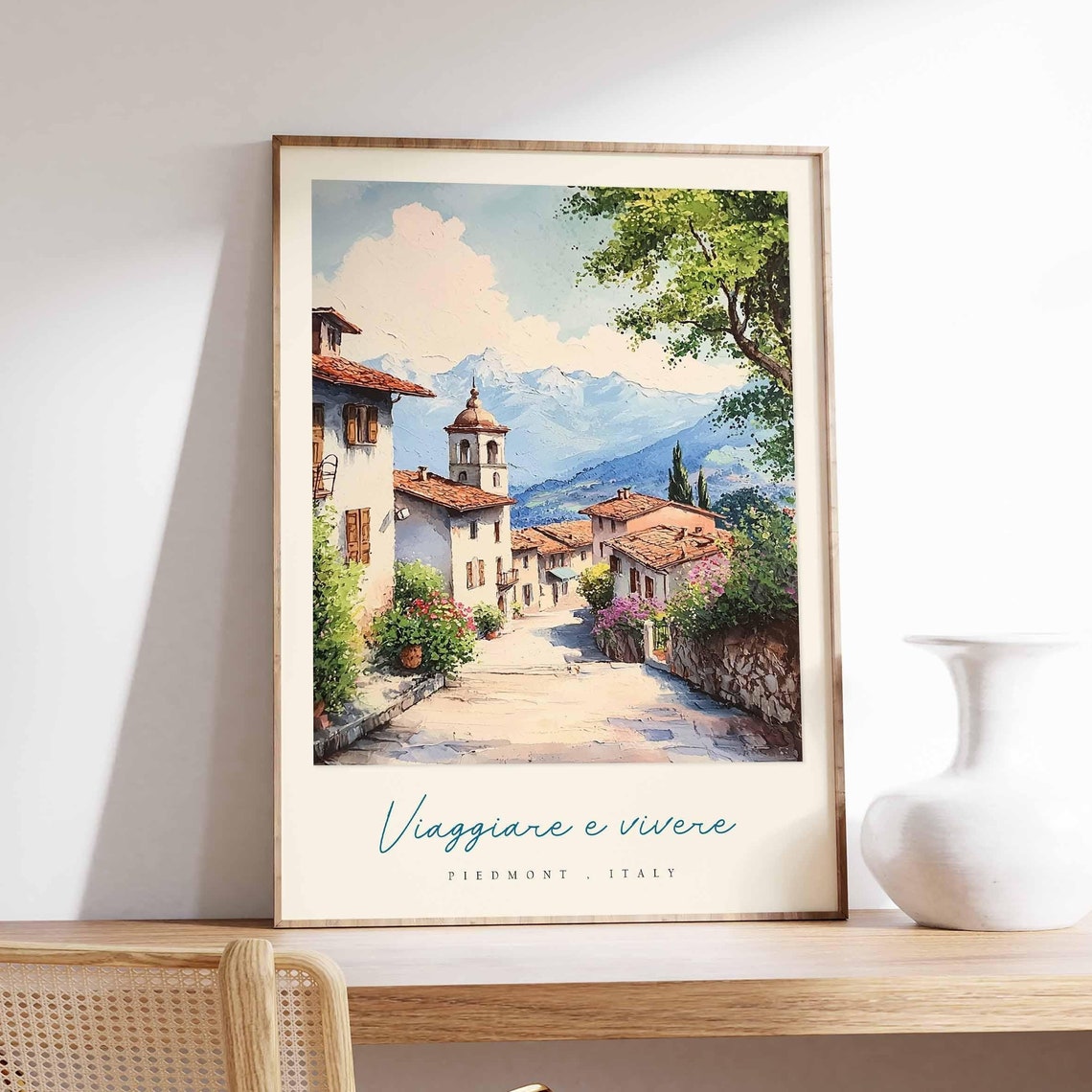 Piedmont Poster Italian Travel Print Piedmont Travel Art Piedmont Wall Art Italy Art Italy Travel Decor Italian Travel Gift